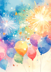 花火と風船