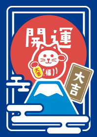 LUCKY CAT / DARUMA / mt.Fuji /Navy ver.