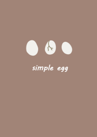 Cocoa color and simple egg