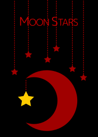 月と星たち (黒&赤ver.)