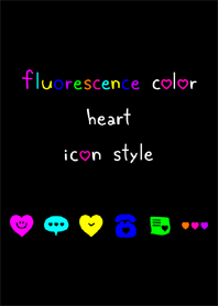 fluorescence color heart icon style