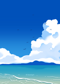 手描き - 旅行_V.01｜沖縄の海岸_rmk