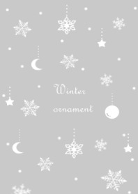 冬のオーナメント＊銀色