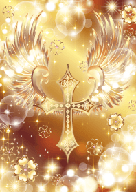 金運UP！ゴールドクロスウィングクローバー