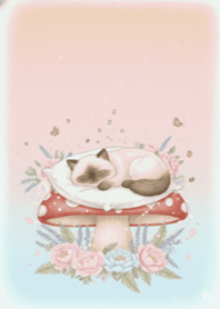 Ragdoll Cat Mushroom House