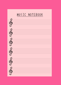 MUSIC COLOR NOTEBOOKj-FLASHY PINK