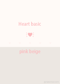 Heart basic pink beige
