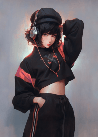 クールなヒップホップガール