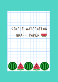 WATERMELON GRAPH PAPER/EMERALD GREEN