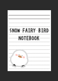 SNOW FAIRY BIRD NOTEBOOK-CHARCOAL GRAYj