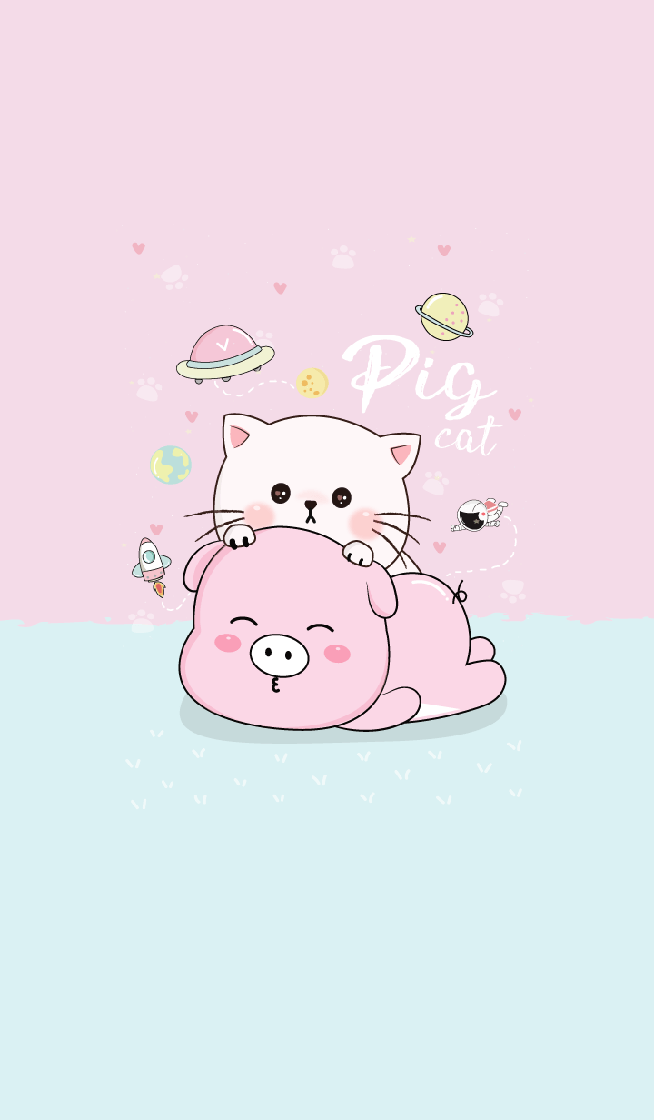 Line Creators' Themes - Hi! Pig And Cat