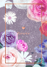 Marble and flowers Purple36_2
