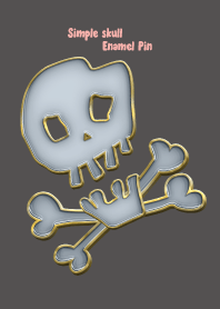 Simple skull Enamel Pin 20