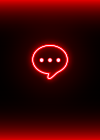 Ícone de néon simples: vermelho claro