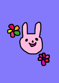 Fashionable colorful rabbit