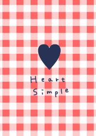 Cute red check and hearts.