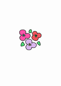 (Happy 3 color flower theme)