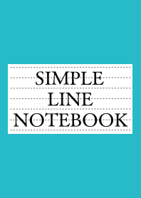 SIMPLE LINE NOTEBOOK-TURQUOISE BLUE