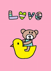 リロとアヒルのきせかえ（ピンク）