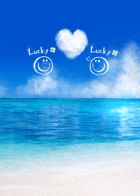 Lucky Smile In The Blue Sea Line Theme Line Store