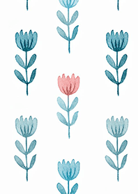 Scandinavian style tulip pattern