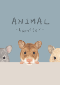 ANIMAL -Golden hamster- DUSTY BLUE[rev.]