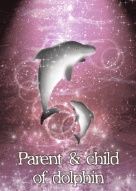 Parent & child of dolphin 5-Pink-50coins