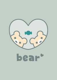 くまアメ[くすみグリーン]