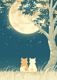 ⭐️夢幻の柴犬月見❤️