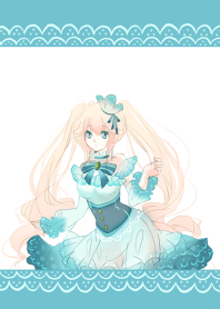 ツインテールの青いドレス少女
