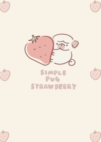 simple pug strawberry beige