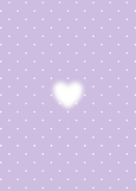 Fluffy Heart with Dot(Purple 01)