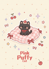 Pink Puffy Cat