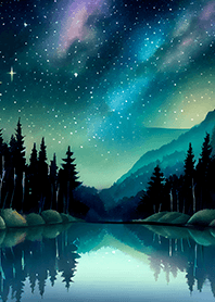 Beautiful starry night view#2217