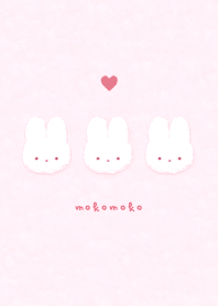 ふわもこ うさぎ - ピンク 01