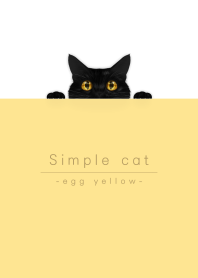 simple black cat/egg yellow.