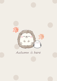 Hedgehog and Shimaenaga -maple- brown2