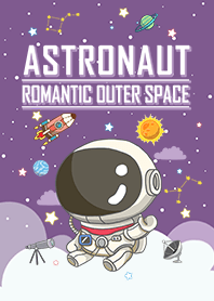 นักบินอวกาศทารกน่ารักสีม่วง