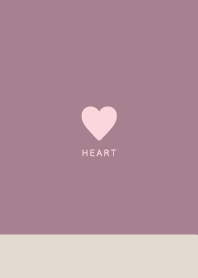 Simple Heart/ Beige&Pink /Ash Pink