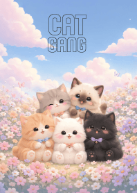 Pretty Cat Group In Flower