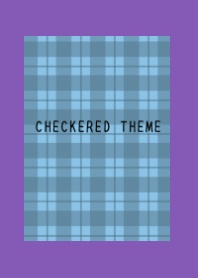 DUSTY BLUE CHECKERED THEME/PURPLE/YELLOW