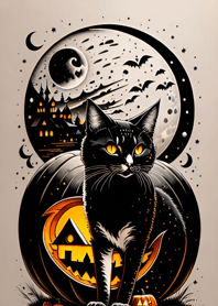 halloween cat eDc035