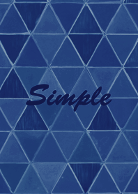 モランディの幾何学的な三角形（深い青）