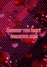Summer rose heart macaroon scale