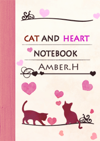 Cat and Heart notebook No.2