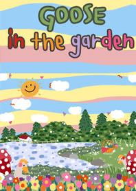 Goose in the garden
