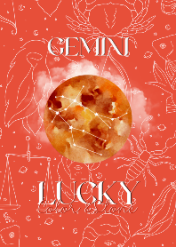 GEMINI SIGN LUCKY COLOR & STONE