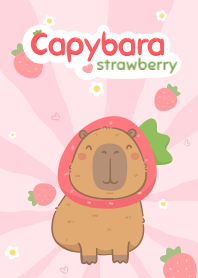 Capybara and strawberry