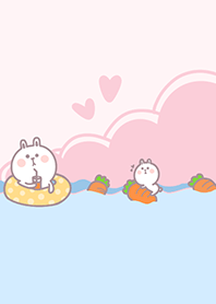 Rabbit Swimming Fun J-Pale Pink (Pi5)