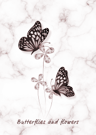 Marble, butterflies pinkbrown03_2